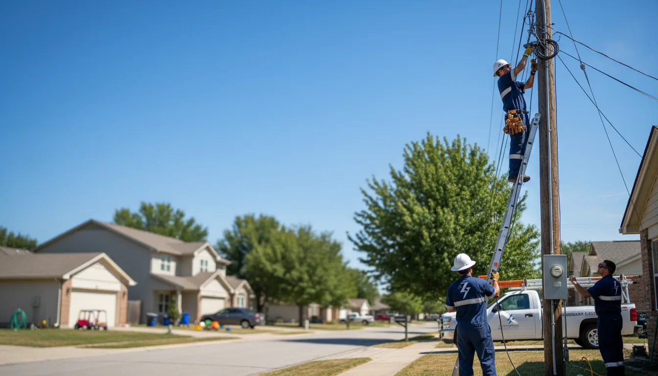 Residential electrician providing installation services in Chilton, TX